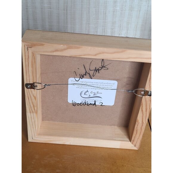 Woodland 2 Original Mixed Media Collage 8" x 8"‎ By Cindy Smith - Picture 2 of 4